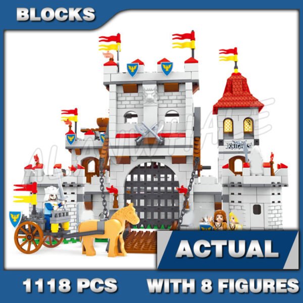 Custom Train MOC Kingdom Drawbridge Fortress Catapults Castle 27110 ...