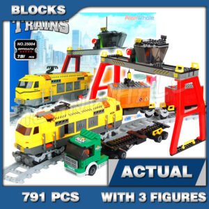 Custom Train MOC Cargo Container Truck Crane Tank Wagon 25004 Building Kit