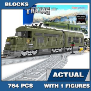 Custom Train MOC Santa Fe Super Chief Cargo Railway 25003 Building Kit