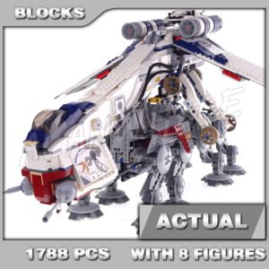 Custom Starwars MOC Republic Dropship with AT-OT Walker 05053 Building Kit