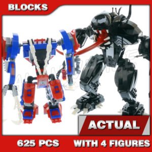Custom Superheroes MOC Spider-Man Mech vs.Venom Mech 11188 Building Kit