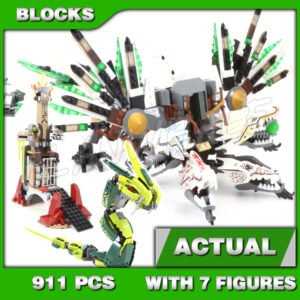 Custom Ninja MOC Epic Dragon Battle 9789 Building Kit