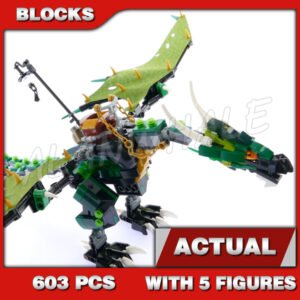 Custom Ninja MOC The Green NRG Dragon 10526 Building Kit