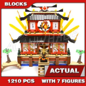 Custom Ninja MOC Fire Temple 79140 Building Kit
