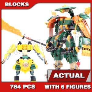 Custom Ninja MOC Lloyd and Arin's Ninja Team Mechs 88084 Building Kit