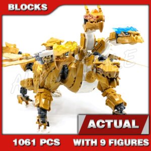 Custom Ninja MOC Lloyd's Golden Ultra Dragon 60011 Building Kit