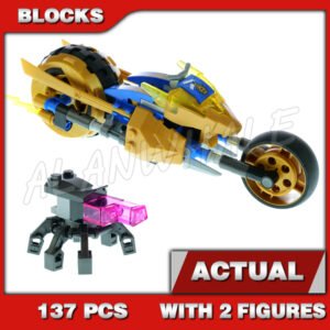 Custom Ninja MOC Jay's Golden Dragon Motorbike 7008 Building Kit