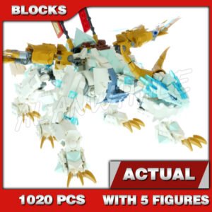 Custom Ninja MOC Zane's Ice Dragon Creature 11158 Building Kit