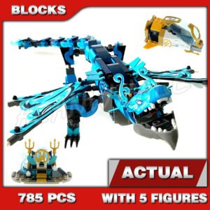 Custom Ninja MOC Water Dragon 60084 Building Kit