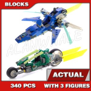 Custom Ninja MOC Jay and Lloyd's Velocity Racers 11486 Building Kit