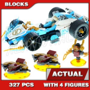 Custom Ninja MOC Zane's Dragon Power Spinjitzu Race Car 88081 Building Kit
