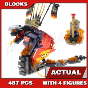 Custom Ninja MOC Fire Fang 11329 Building Kit