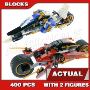 Custom Ninja MOC Kai's Blade Cycle & Zane's Snowmobile 11161 Building Kit
